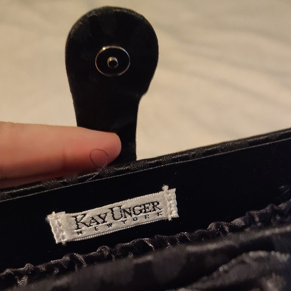 Kay Unger Black Clutch with Bow Accent - Picture 3 of 3